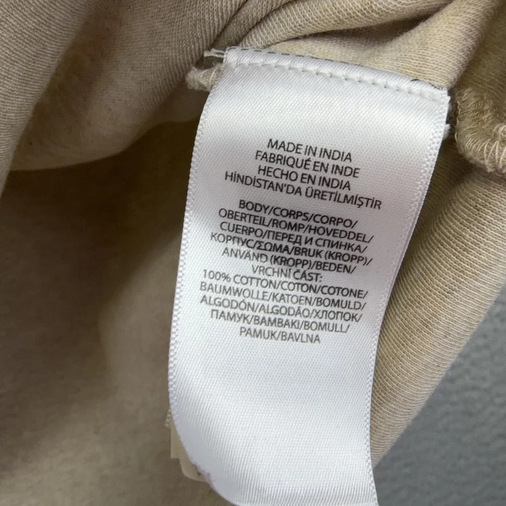 Polo Ralph Lauren Polo Shirt Mens Large Beige Cotton Short Sleeve Pony Logo